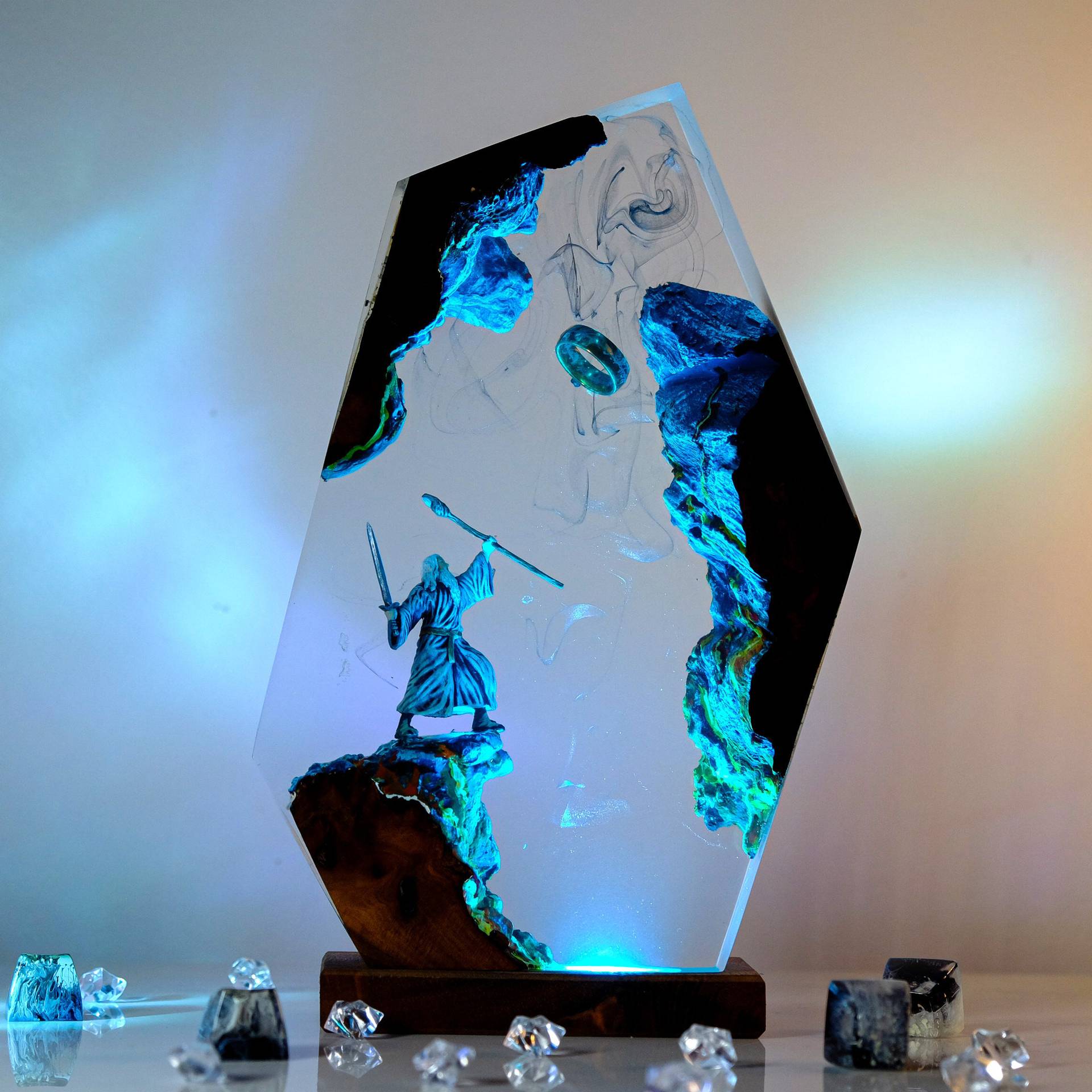 Lighting Christmas Decor - Filmscène Figuur Tafel Resin Lamp Magische