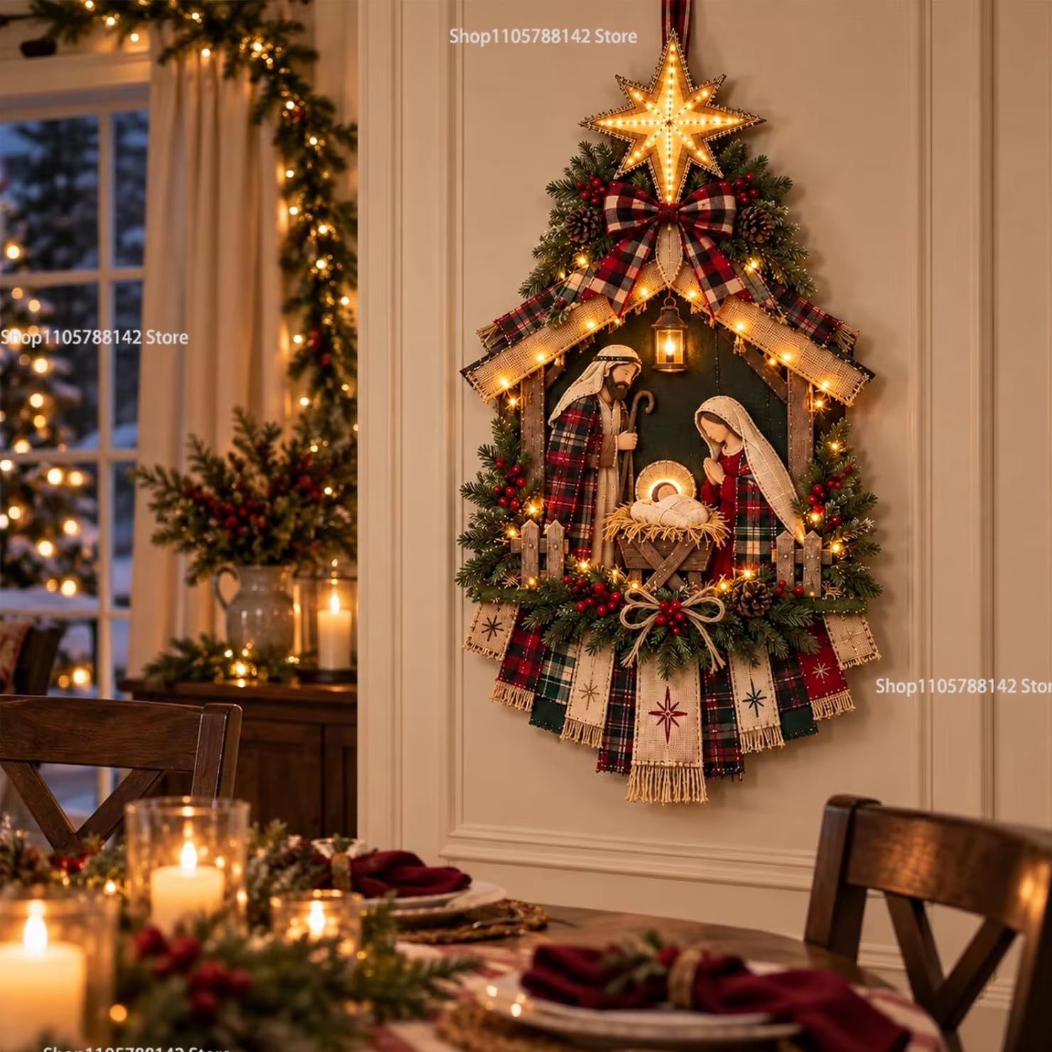 DIY verlichte kerststal deurha - Lighting Christmas Decor recensie en prijs