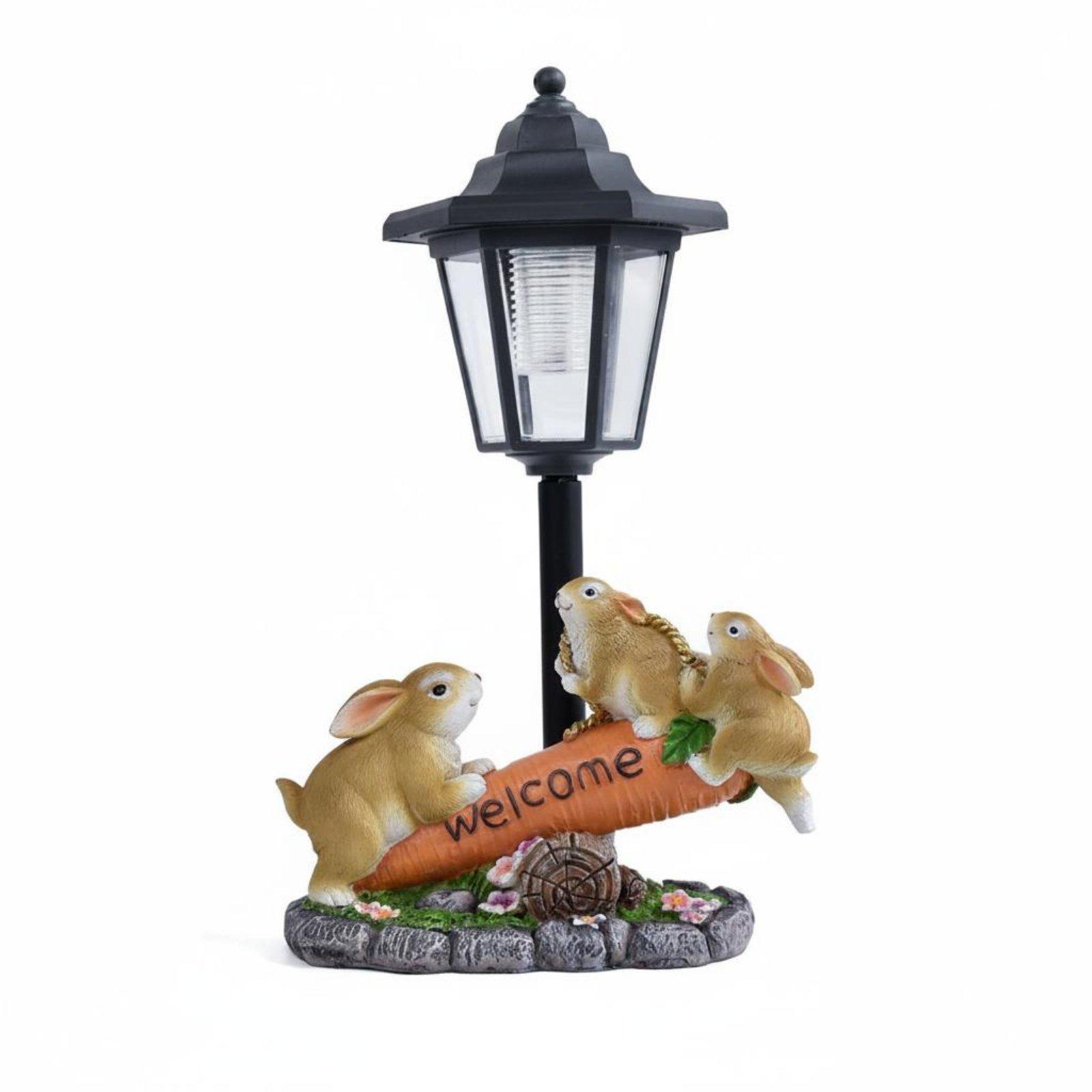 Zonne-aangedreven konijnenbeel - Lighting Decoration Ideas recensie en prijs