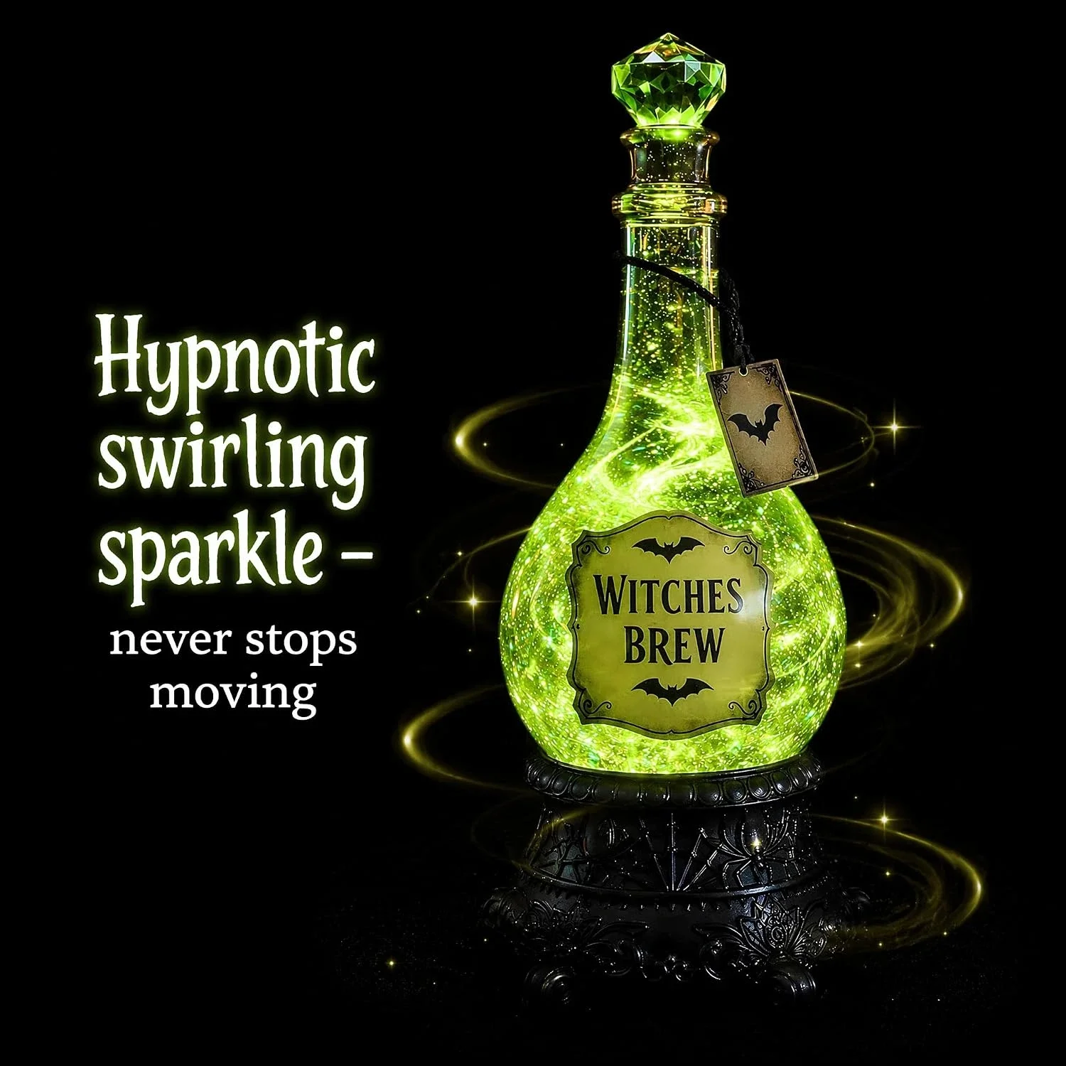 Verlichte fles met heksenbrouw - Up Lighting Decor recensie en prijs