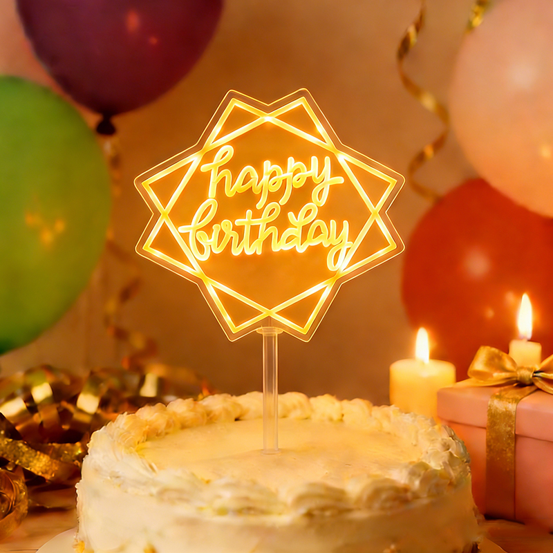 LED-verlichte taarttopper, Hap - Up Lighting Decor recensie en prijs