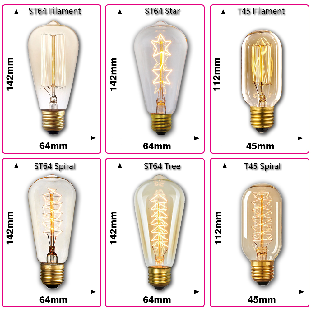 Retro Edison Gloeilamp E27 40W - Lighting Decoration Ideas recensie en prijs