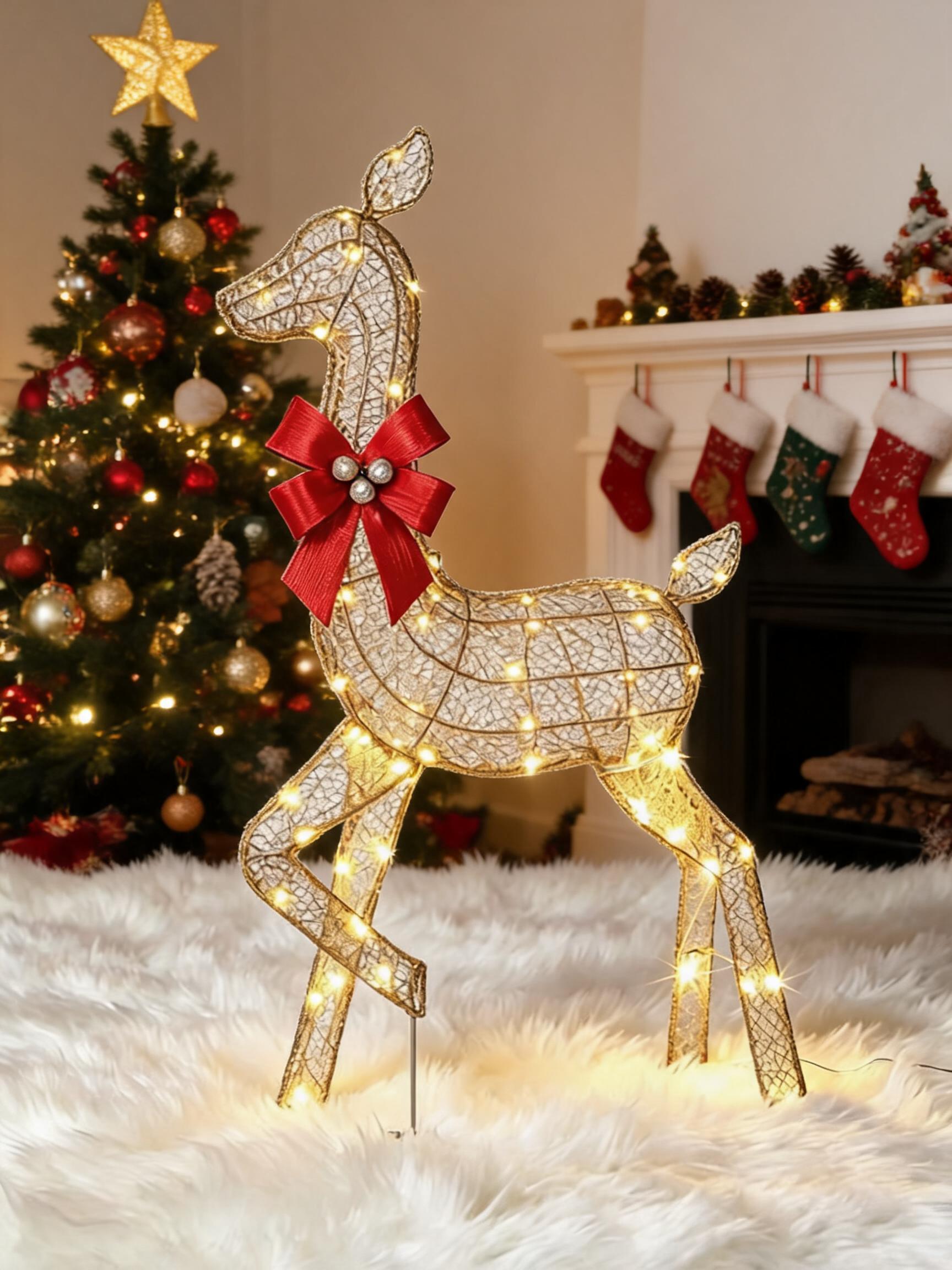 3-delige verlichte kerstrendie - Up Lighting Decor recensie en prijs